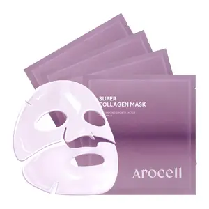 AROCELL Super Collagen Overnight Hydrogel Mask with Retinol & Stem Cell | Firming, Lifting, Plumping, Long-Lasting Glow | Korean Glass Skin Care | 43g x 4