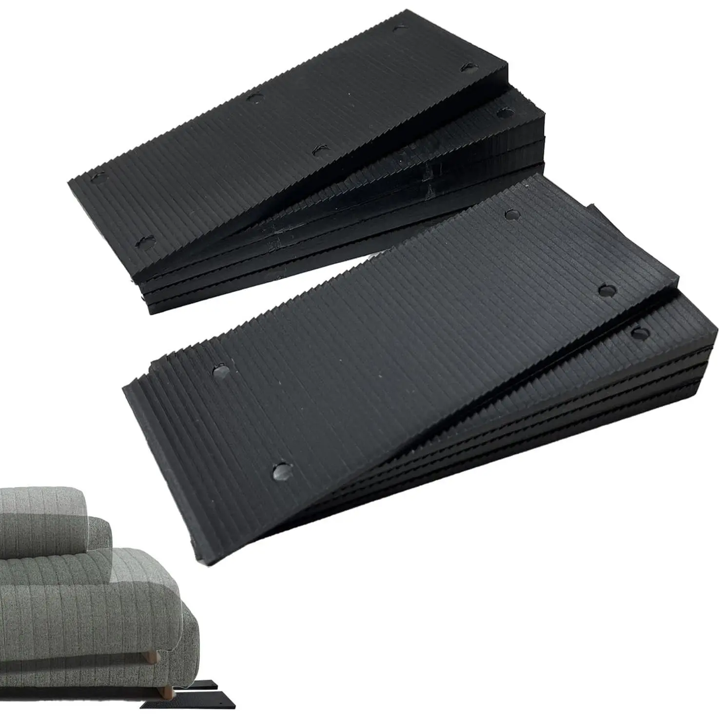 Large Plastic spacers, Plastic Wedges, Furniture Leveling shims, 4.7 * 2in Spacer Leveling, Wedges with Non-Slip Rubber spacers for Smooth Floors, high Load Capacity Leveling Wedges