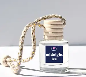 Midnight Ice Scented Car Freshener with Lemon, Eucalyptus, Lavender, Clove, Jasmine, Cedar, Oakmoss and Vetiver - Long-Lasting Fragrance