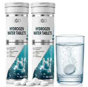 RGD Hydrogen Water Tablets, Molecular Hydrogen for Cellular Hydration & Energy Boost, Fast-Dissolving Antioxidant Support, 100 Tablets