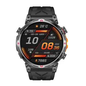 Men's Outdoor GPS Smartwatch with Independent Compass, Elevation Pressure Monitoring, Wireless Call, AI Voice Assistant, AI Dials, 1.56 Inch Amoled Screen, IPX8 Waterproof, 650mAh Battery, Smart Watches Fitness Tracker, Pedometer, Calorie Count, Stopwatch
