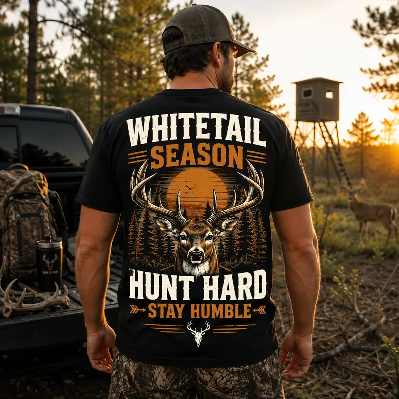 WHITETAIL SEASON HUNT HARD STAY HUMBLE T-Shirt, Sweatshirt, Hoodie