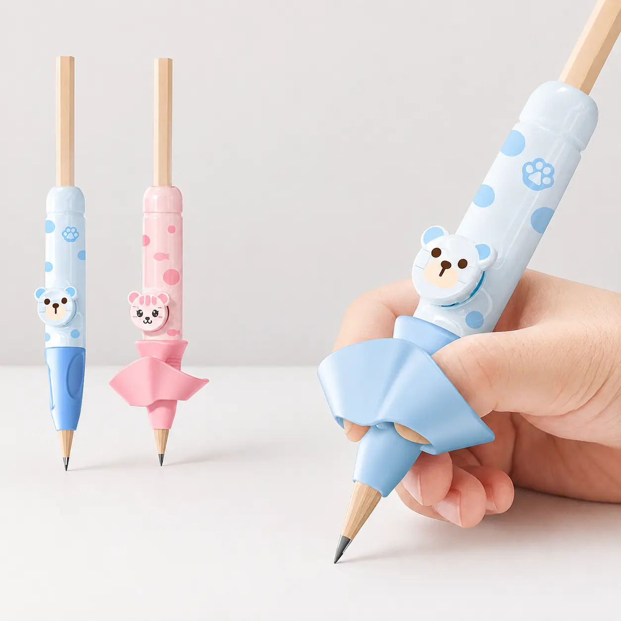 Smart Pressure-Controlled Pencil Grips for Kids Small Hands, Ergonomic Handwriting Posture Correction Holders, Ideal Preschool Classroom Writing Stationery Tools