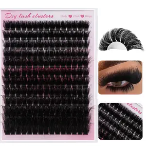 14-25MM Lash Clusters Fluffy Volume Waterproof Long-Lasting 300D Highly Flexible Plant Fibers MIX Lash Extension D Curl Cosmetic Makeup Eyelash Salon