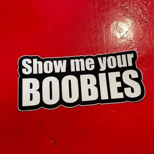 2 pack - 4 x 1.75 “Show Me Your B**BIE’S” Adult Humor, Vinyl Decal