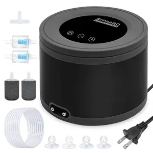 Aquarium Air Pump, Dual Outlets Ultra Quiet Aerator for 5-300 Gallon Fish Tank Bubbler Adjustable Air Flow with Accessories
