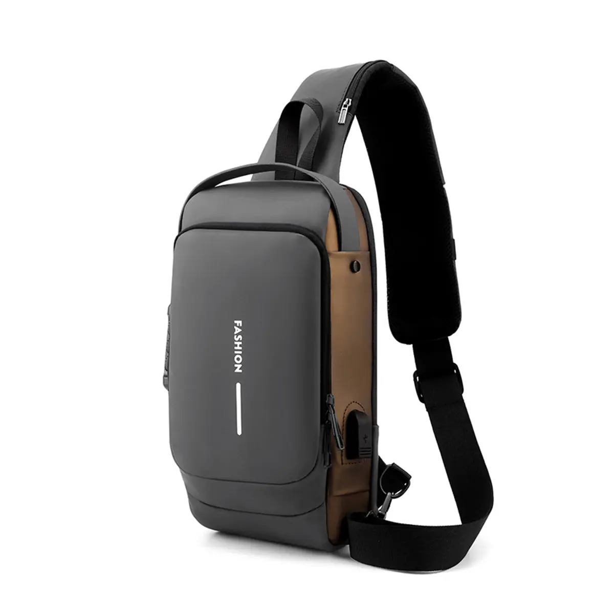 Anti-Theft Carbon Fiber Shoulder Bag - Waterproof Oxford Business Commuter Bag with Built-in Combination Lock, Multi-Functional Casual Travel Sling Bag