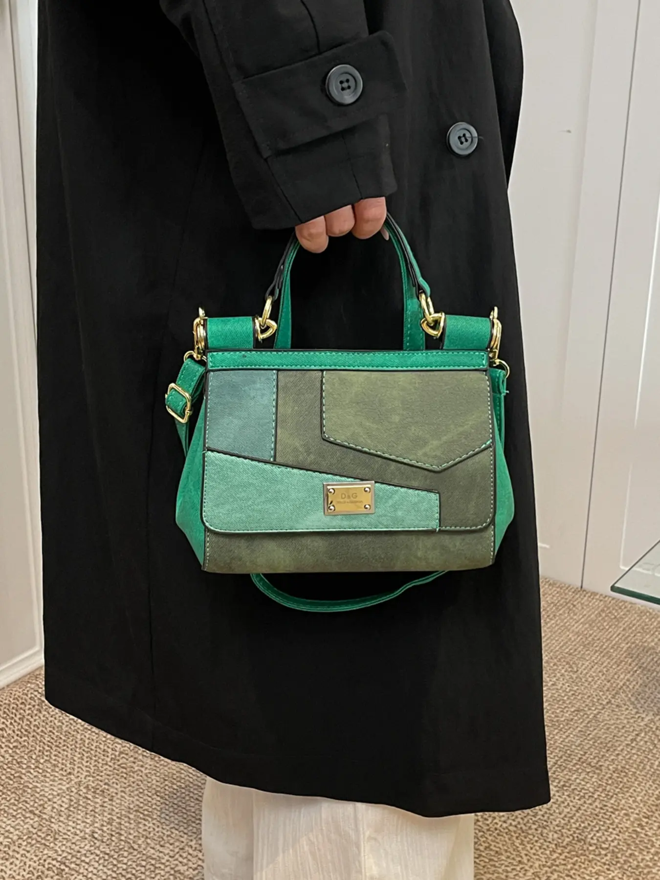 1pc Women's handbag with color blocking and contrasting crossbody bag flip cover, suitable for white-collar workers, commuting, shopping, dating, Everyday crossbody bag, Colorblock Purse, Casual trendy bag, Trendy commuter purse