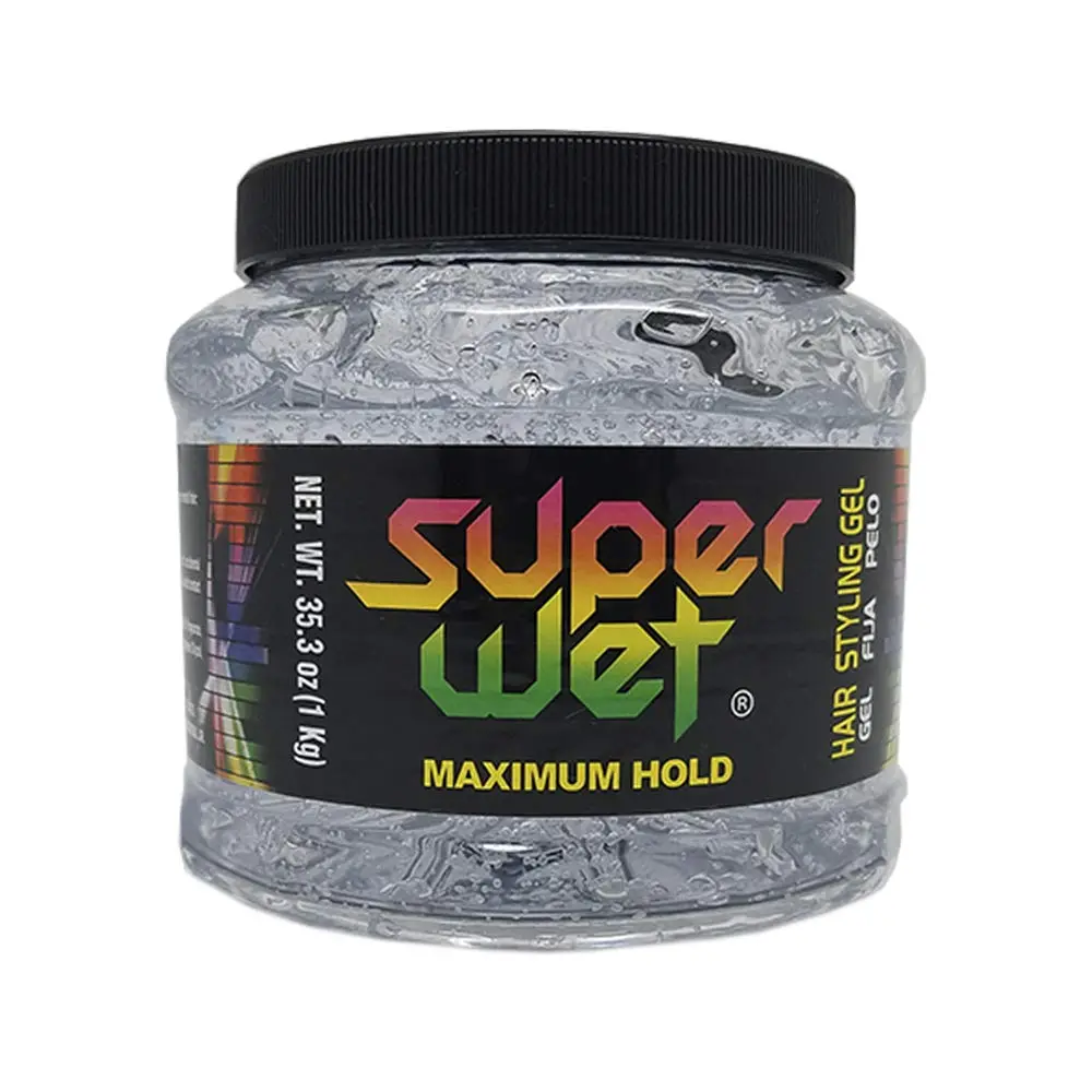 Super Wet, Maximum Hold, Hair Styling Gel, Clear Jumbo Size 35 oz (Pack of 1)