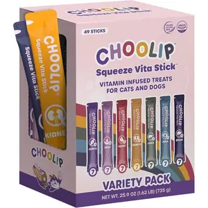 Squeeze Vita Stick Lickable Cat and Dog Treats – 49-Count Variety
