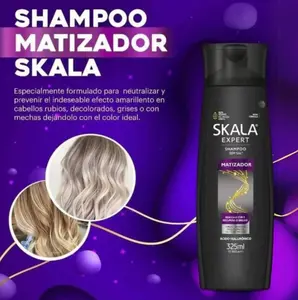Skala Purple Shampoo - Neutralizes Brassy Tones in Blonde Hair with Salicylic Acid - Cool and Ash Toning for Blonde, Bleached, or Highlighted Hair- 2 PACK