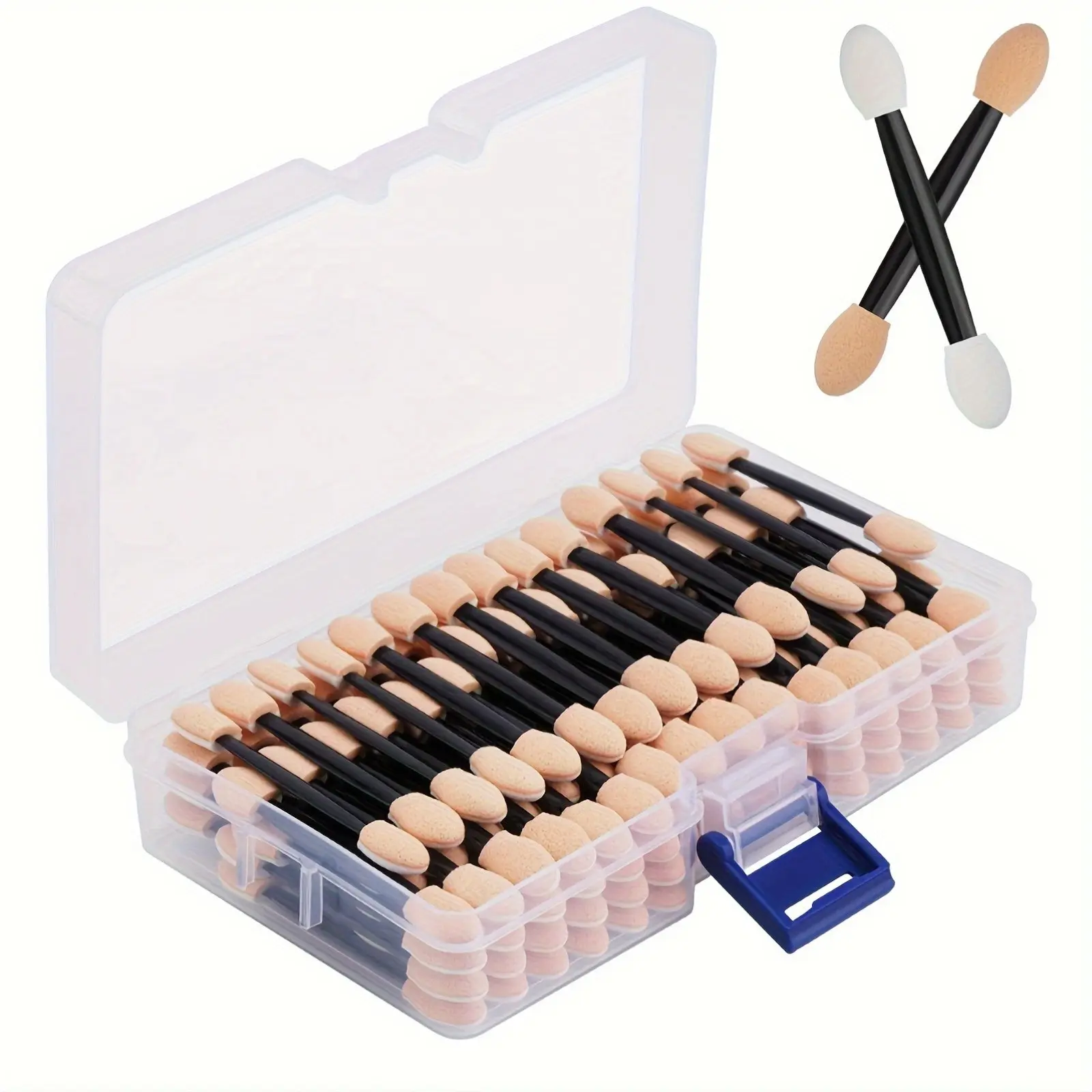 Eye Shadow Applicator, Disposable Dual-Sided Eye Shadow Brush Set, Sponge Brushes, Multi-Color Eyeshadow Brushes for Women Girls, Christmas Valentine's Day Gift, Makeup Brushes Set, Shadow Brush Duo, Cosmetic Brushes, Eye Makeup Tool