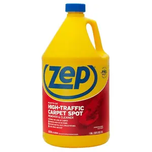 ZEP 1 Gal. High-Traffic Carpet Cleaner, Professional Grade Enzyme Formula, 1 Gallon Makes 25 Gallons, Removes Pet Food Wine and Coffee Stains, For Carpets Area Rugs and Upholstery, Ideal for High Traffic Areas.