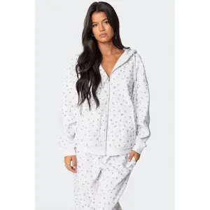 Bouquet Oversized Zip Up Hoodie Bouquet Oversized Zip Up Hoodie