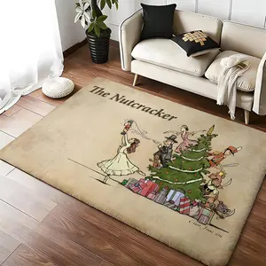 Nthe nutcracker Floor Mat Luxury Velvet Doormat Water Absorbent Non-Slip Floor Mat, Soft Shaggy Carpet for Bathroom Kitchen Living Room Bedroom Entrance, Washable Anti-Skid Indoor Outdoor Rug Home Decor