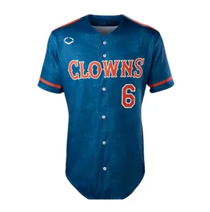 Clowns EvoShield BBCL Jersey kids Navy Loose Fit Moisture Wicking Breathable Polyester Baseball Uniform