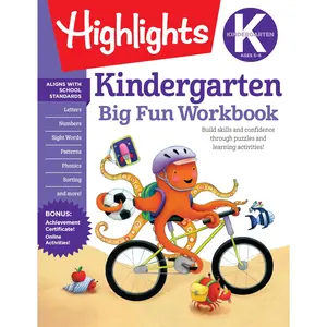 Kindergarten Big Fun Workbook: Kindergarten Workbook with Learning Activities for School Prep and Readiness, Kindergarten Activity Book for Ages 5-6 -- Highlights Learning - Paperback