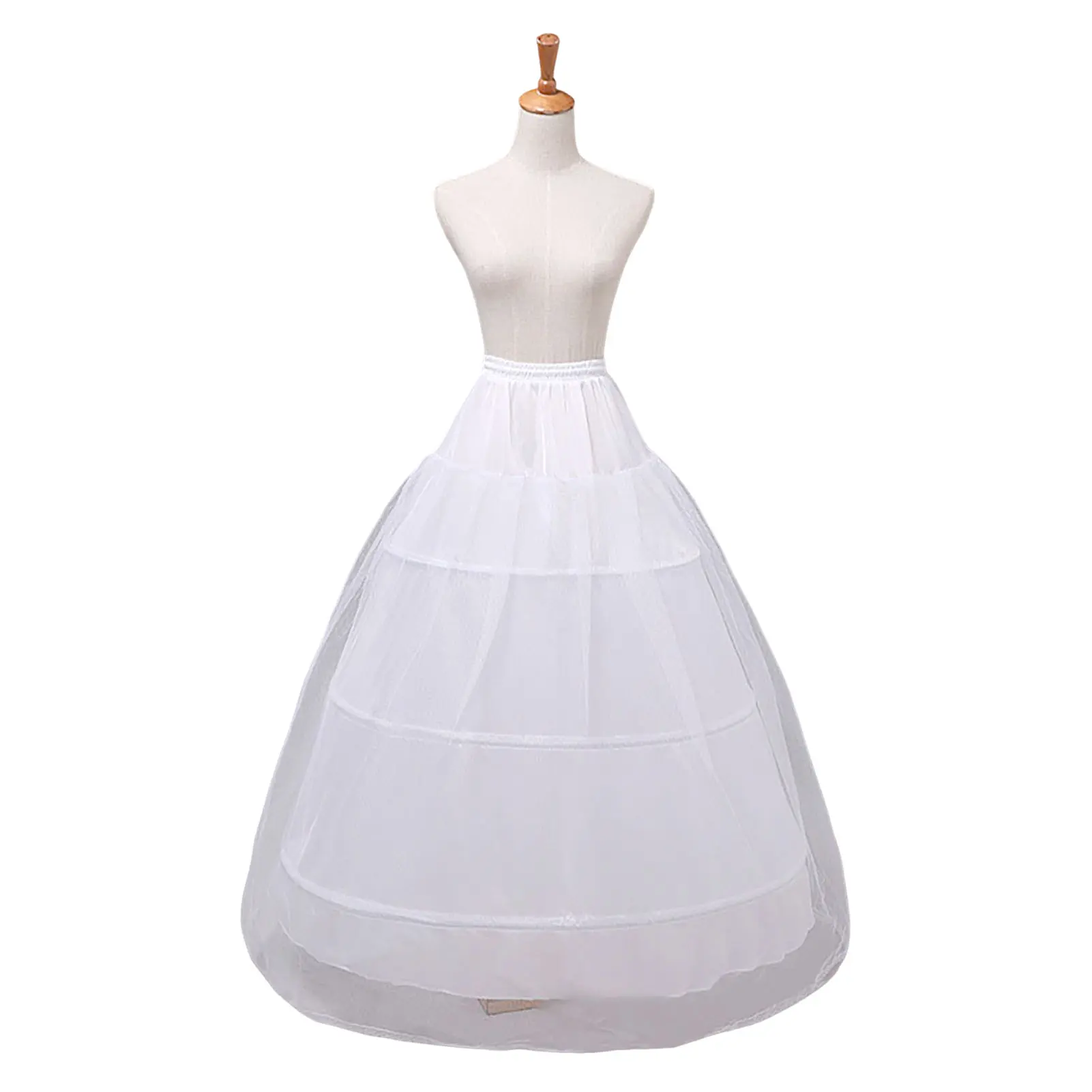 Women's Ankle Length Petticoats Long Plus Size Wedding Slips Crinoline Underskirt for Prom Evening Wedding Dress