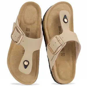 Project Cloud Women’s | Casual Summer Footwear for Women & Girls | Genuine Leather Walking Shoe Sandals | Memory Foam Insole | Lightweight | Non-Slip - Malaga