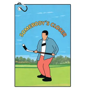 Happy Gilmore Funny Printed Golf Towel, Funny Golf Towel for Golf Bags with Clip, Golf Gift for Men Husband Boyfriend Dad, Birthday, Cristmas Gifts for Fans, Golf Accessories