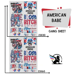 American Babe | Premade DTF Transfer Gang Sheet For Graphic Tees