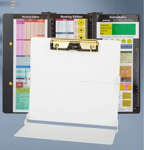 Multi-Color Nursing Clipboard with Nursing and Medical Edition Cheat Sheets - Aluminum Foldable Nurse Clipboard for Nursing Students Office Accessories Office Supplies