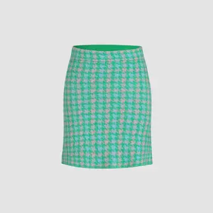 Cider [size 4-10] Houndstooth Mid Waist Knit Skirt