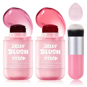 QIUSSE 3-in-1 Jelly Tint Stick for Cheeks, Lips & Eyes, Watercolor Beauty, Hydrating & Long-Lasting Blush