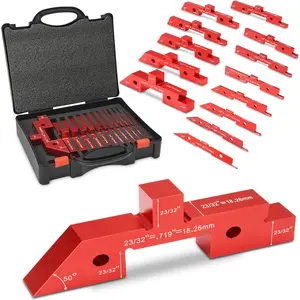 GJANSH Table Setup Blocks for Woodworking, Aluminum Alloy Precision Set up Bars, Precision Height, Depth, Angle & Fence Alignment Gauge Set - Router and Saw Accessories with Storage Case fathersdaygift
