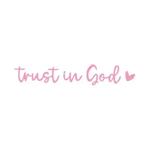 Trust in God  Faith-Based Rearview Mirror Vinyl Decal, Waterproof Vinyl vehicle decoration car decal，Pink color