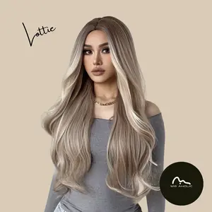 LOTTIE【WA-LALC1019-1】 26" Long Wavy Lace Wigs for Women, Blonde With Highlights Wig,Long Loose Body Wave Wig Synthetic  for Daily Use