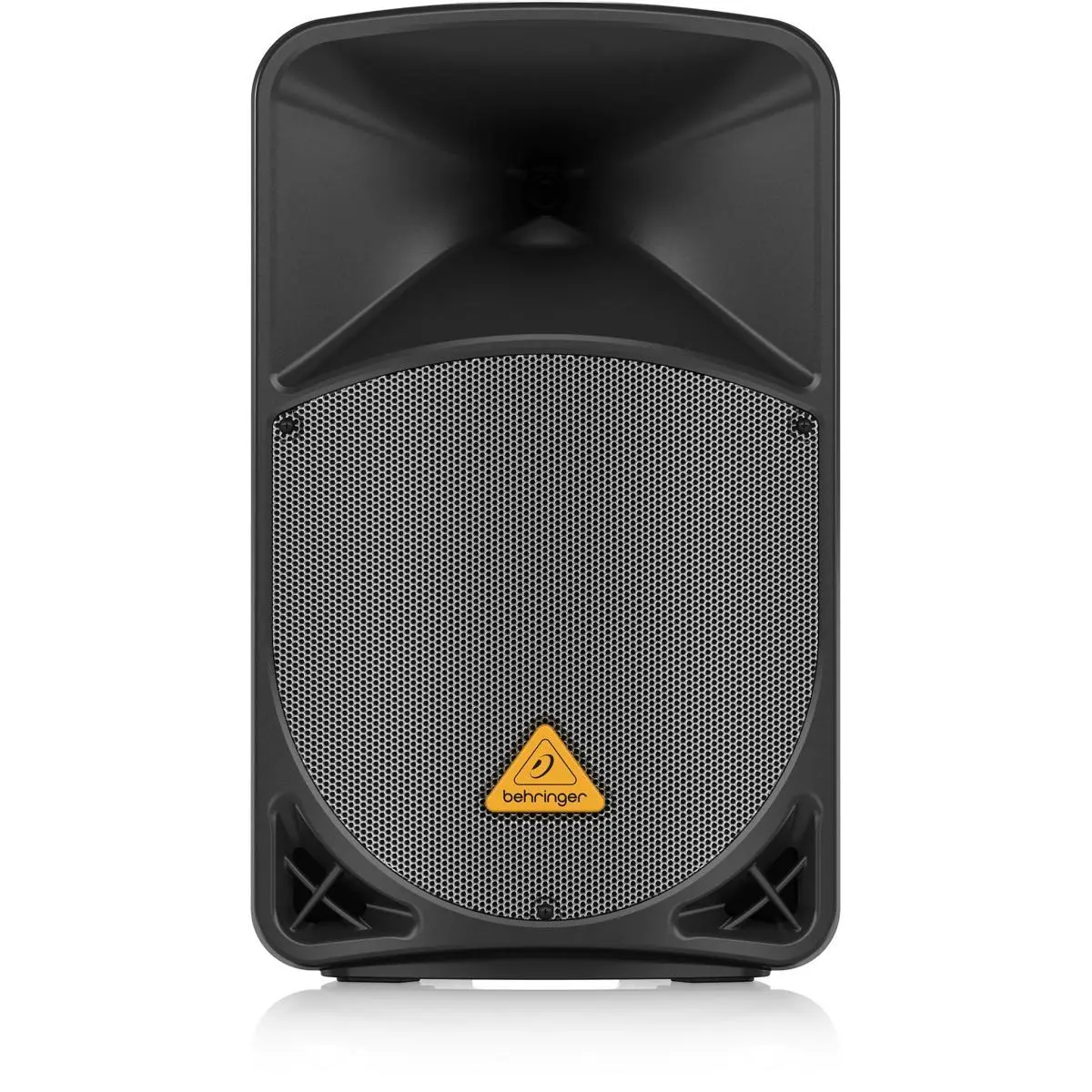 Behringer 2x Eurolive B112D 1000W 12" Powered PA Speaker System with Wireless Option and Integrated Mixer, Bundle with, 2x 25' XLR Microphone Cables, and Turnstile Tripod-Style Speaker Stand Pair