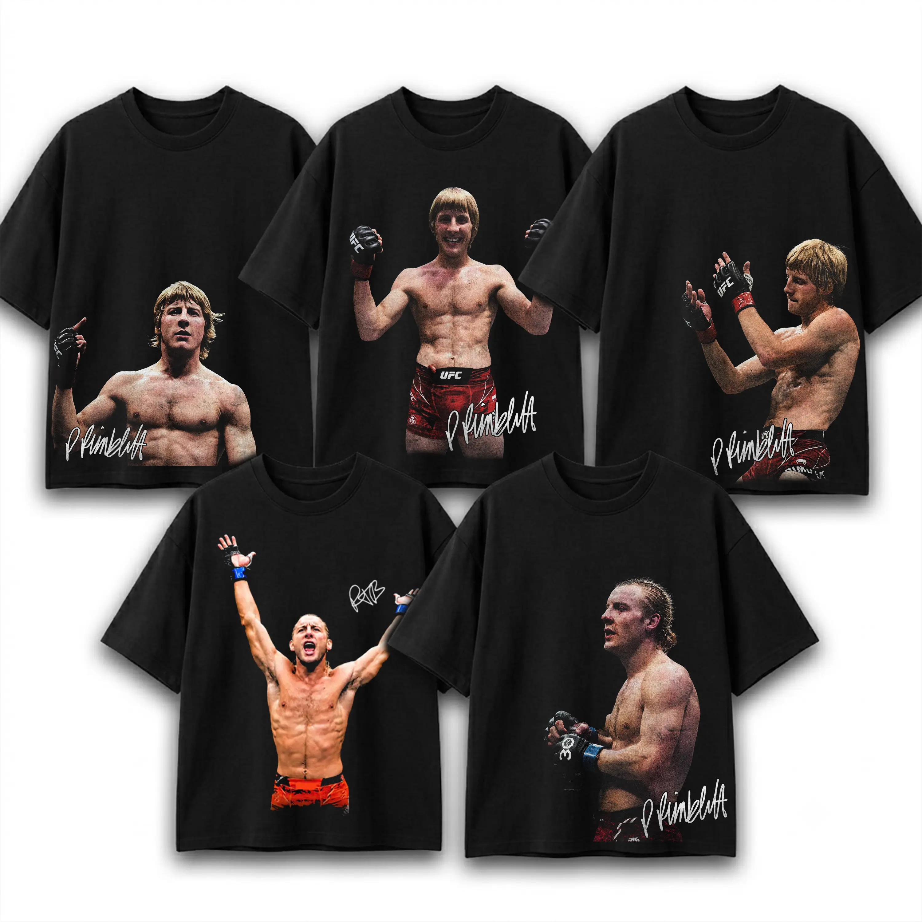 Paddy "The Baddy" Pimblett UFC Collection Menswear T-Shirt, Mens Unisex Cotton Short-Sleeve Round Neck T-Shirt MMA Fan Highlight Tee, Gift for Him or Her