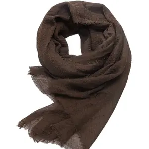 Women's Cotton-Linen Scarf — "Desert Wasteland" Style | Lightweight, Vintage & Artistic | Long Gauze Shawl & Neck Wrap