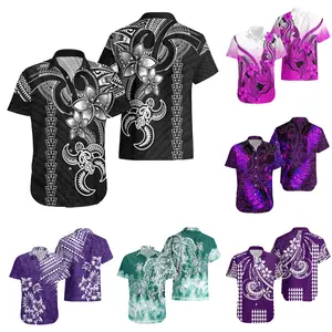 Hawaiian Polynesian shirt, Hawaiian floral tribal button-up, Pacific islander resort wear, Tropical fusion beach shirt, Men's Polynesian tattoo clothing, Authentic island aesthetic wear, Traditional Hawaiian motif shirt