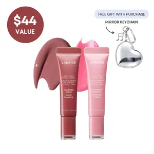 Laneige Glaze Craze Duo, Free Keychain with Purchase, Tinted Lip Serum Bundles, Lip Care, Moisturizing