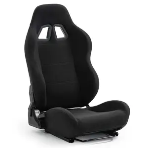 Supllueer Racing Seat with Double Locking Slides Fit Most Racing Sim Cockpit