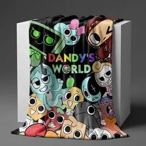 Dandys World Pebble Fleece Blankets Novelty Throw Blankets for Home, Cute Rainbow Cartoon Plush Blanket Kawaii Gaming Room Decor Soft Cozy Couch Throw for Kids Teens monthersday gift Color-Fillable Flannel Art