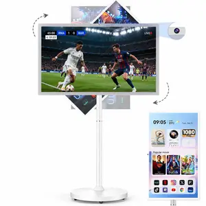 Touch Screen TV, 27/32-Inch True UHD Portable Television, 27 Inch Portable TV (Gray), 8GB+128GB, Android 13 OS, 8-Core Qualcomm CPU, Ultra-Large Battery, Voice Remote Control, Google Apolosign Calendar, Any Occasion