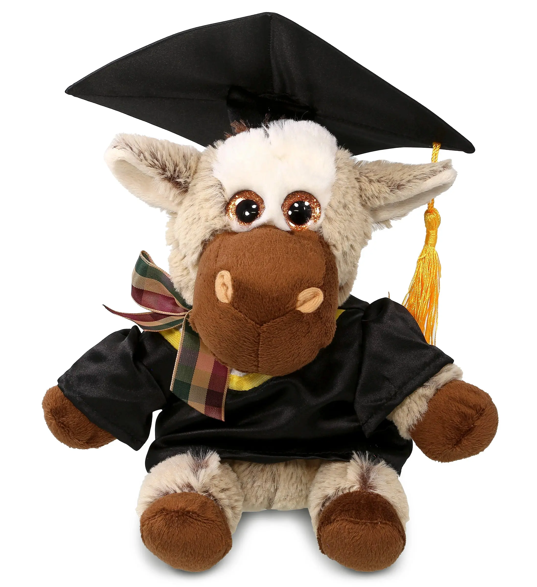 DOLLIBU Polyester Graduation Floppy Donkey Stuffed Toy - Super Soft Plush Animal, Ideal for Gifting