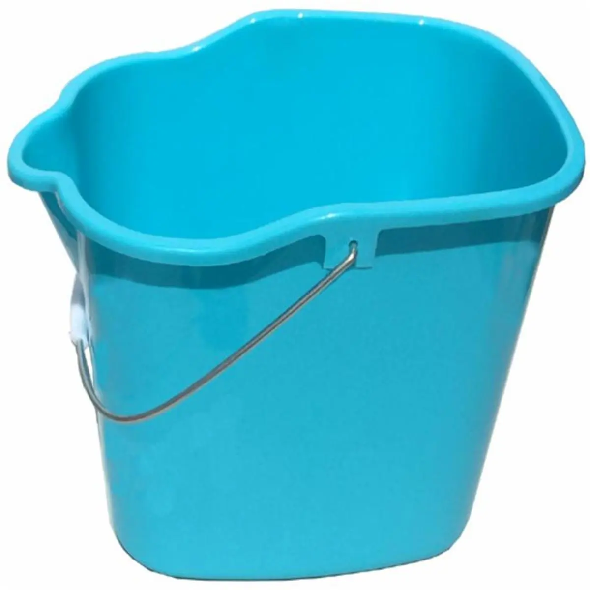 212 MAIN SB17BL 17 qt. Square Heavy Duty Plastic Water Bucket for Cleaning, Blue Polyethylene Home Supply, Portable Outdoor Bucket with Pour Spout (Household Appliance)