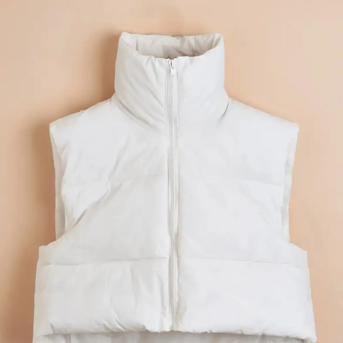 White Puffer Vest- Medium, n X-Lg