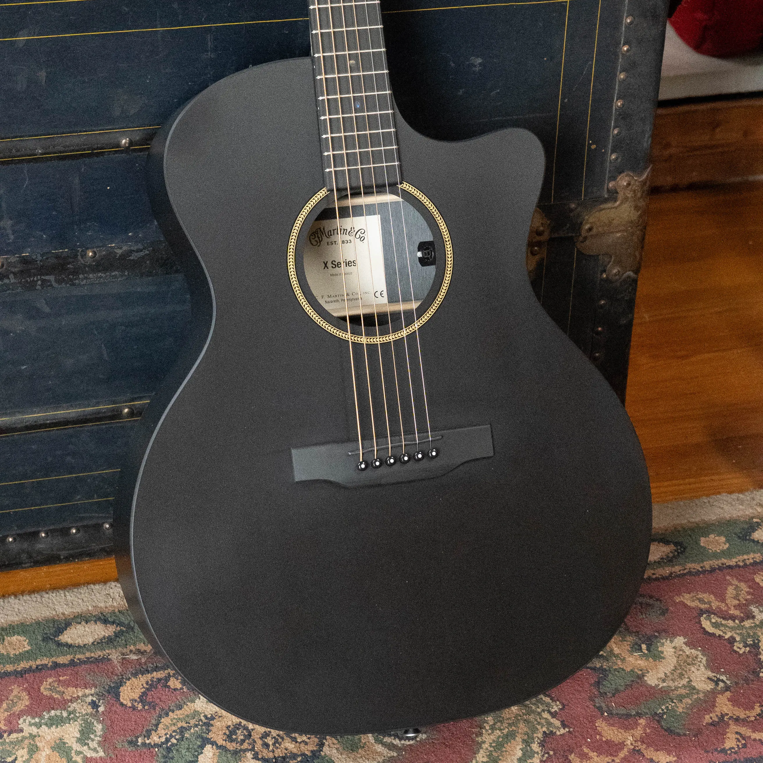Martin GPC-X1E All Black HPL Grand Performance Cutaway Guitar w/Martin E1 Electronics #1604