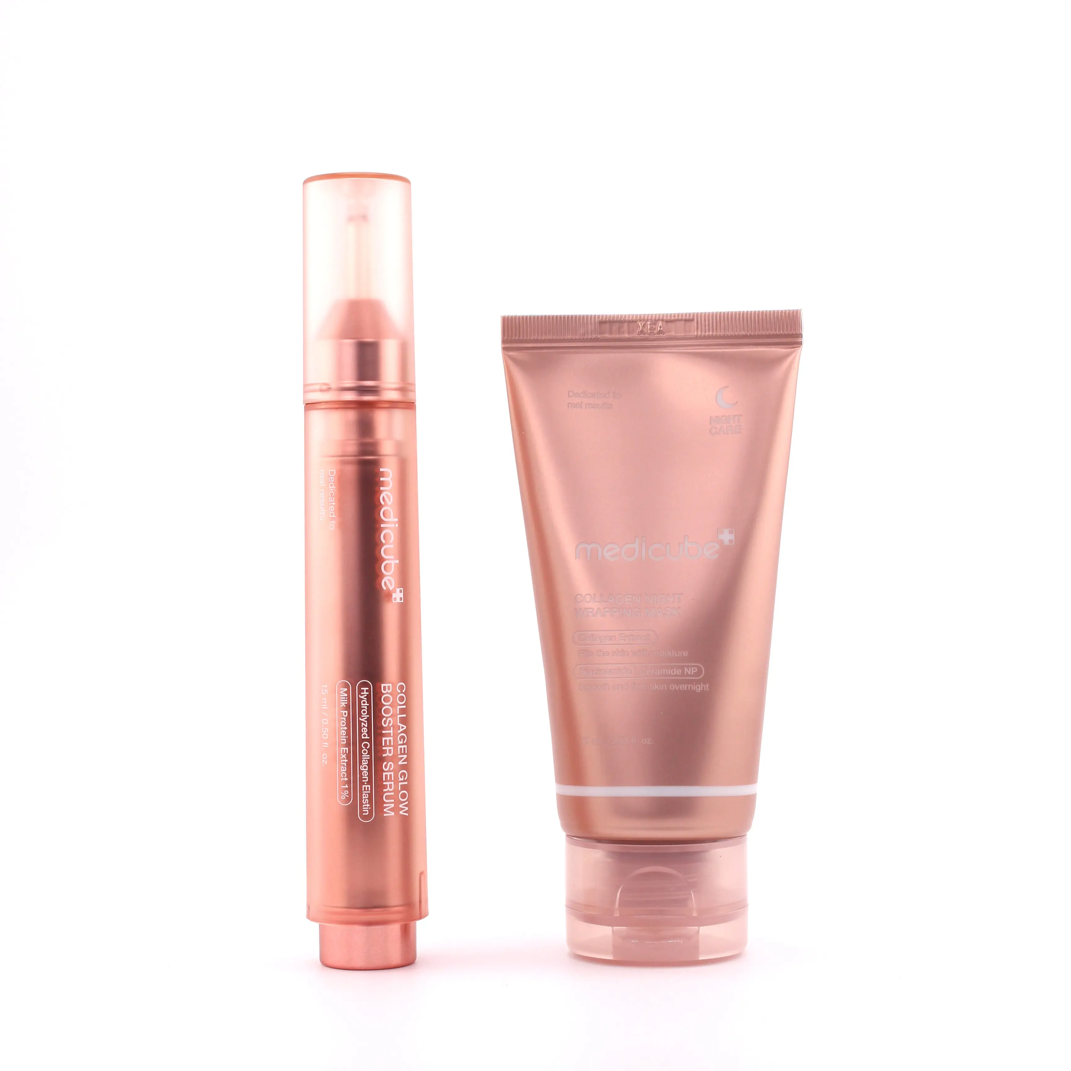 Medicube Glow & Repair Evening Night Duo Set - Wrapping Mask + Glow Booster Serum, Daily Radiant Skincare Skin Kit, Nighttime Kit for Collagen Restore and Hydrates