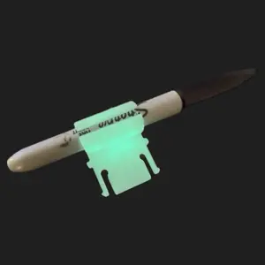 Glow in the dark Sharpie holder Hard Hat Side Clip set of (2) - High-Quality PLA, Versatile Design for Full Brim, Cap Style, and Bump Caps, Easy to Install