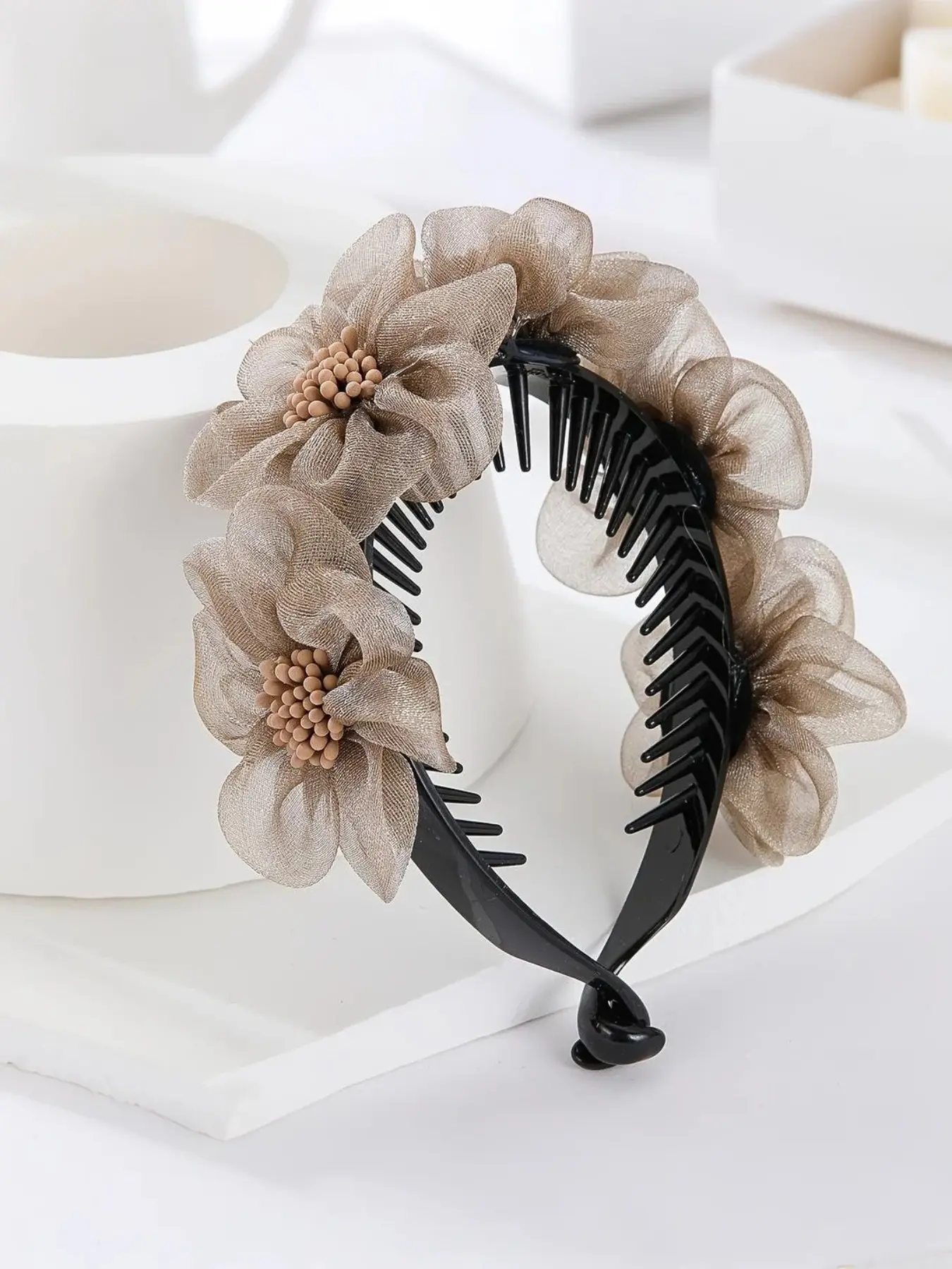 Fashion Hair Styling Tool, Bun Hair Accessory, Flower Hair Clip, Twist Clip, Hair Ornament, Ponytail Holder, Hair Flower Clips, Flower Hair Accessories, 1 Piece