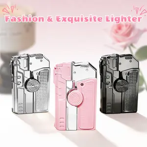 [No Gas] Elegant Windproof Lighter for Ladies, Multi-Functional,Refillable,Adjustable,  Durable Spinning Top Design, Home Candle Lighting & Outdoor Camping Essential, Creative Birthday&Anniversary Gift for Wife,Girlfriend