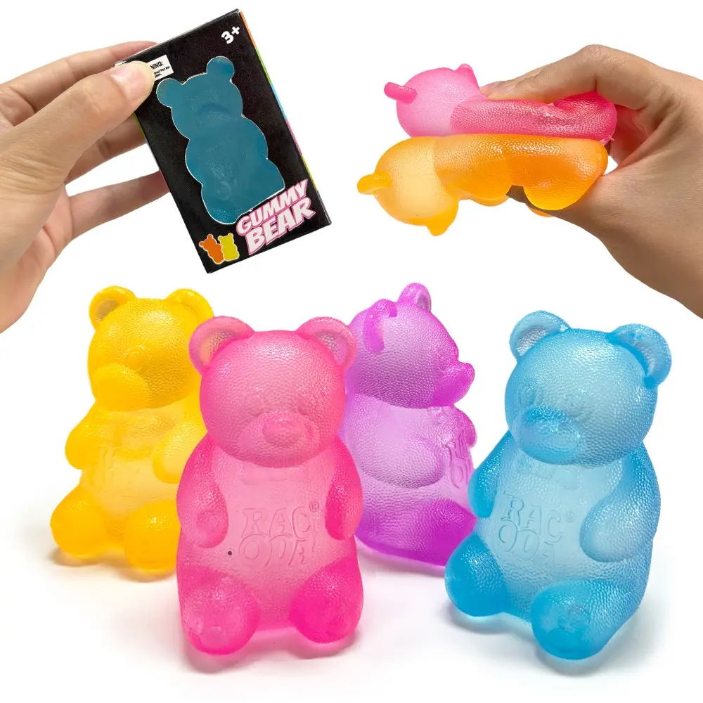 Bear-Shaped Soft Candy & Sugar Ball Squeeze Toys, Squishies, Anxiety Relief, Focus Aid, Maltose Filled Sensory Stress Balls, Birthday Party Gifts