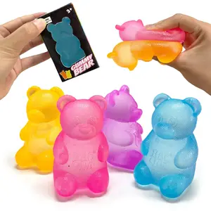 Bear-Shaped Soft Candy & Sugar Ball Squeeze Toys, Squishies, Anxiety Relief, Focus Aid, Maltose Filled Sensory Stress Balls, Birthday Party Gifts