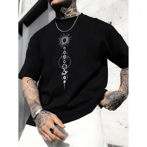 Versatile Comfortable Short Sleeve TShirt for Men with Round Neck Casual Spring Fashion Black
